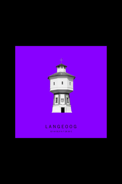 Art Edition Wandbild "Langeoog" lila