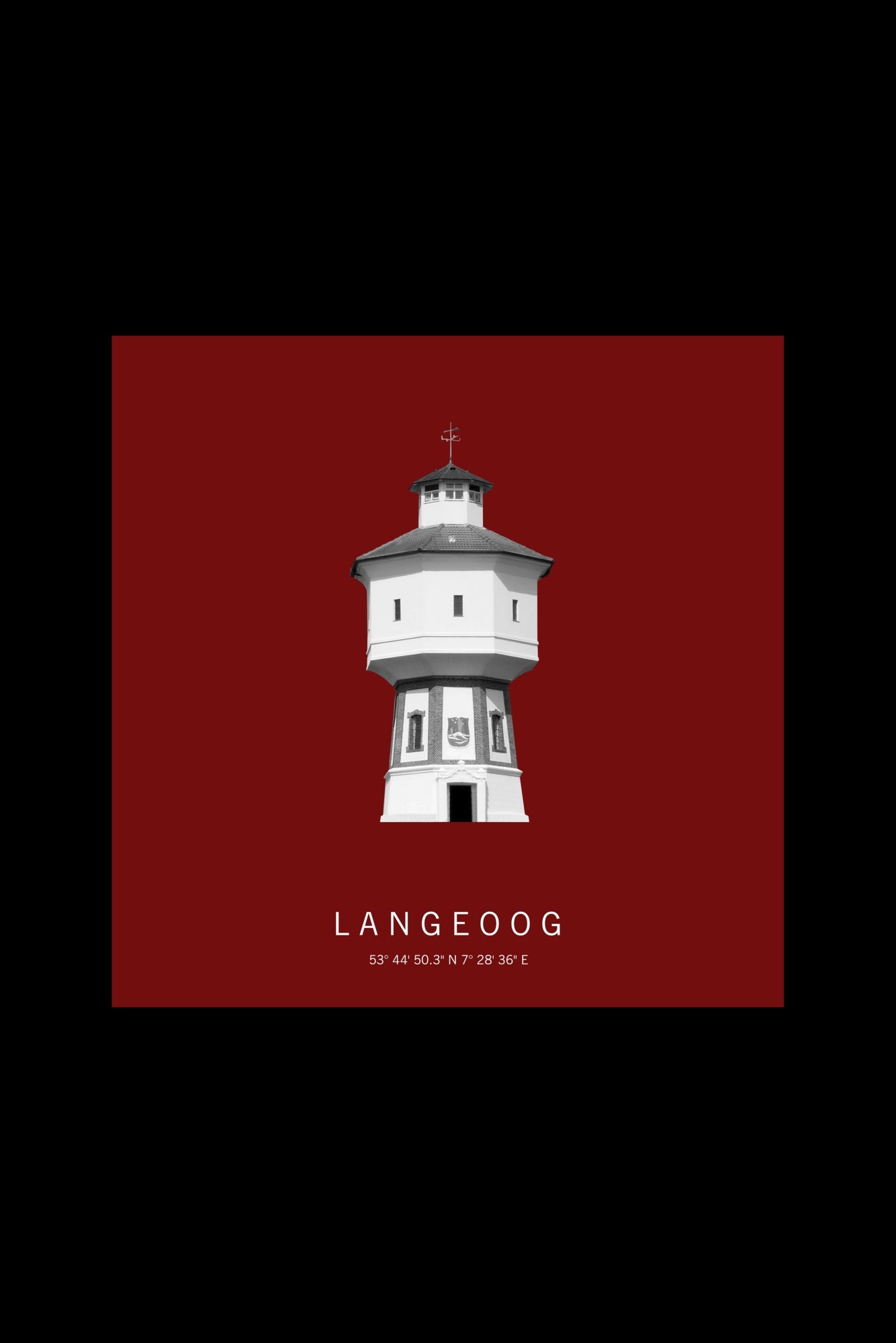 Art Edition Wandbild "Langeoog" rot