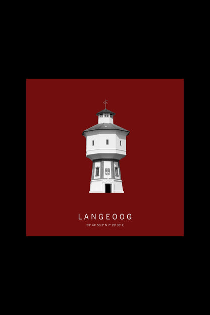 Art Edition Wandbild "Langeoog" rot