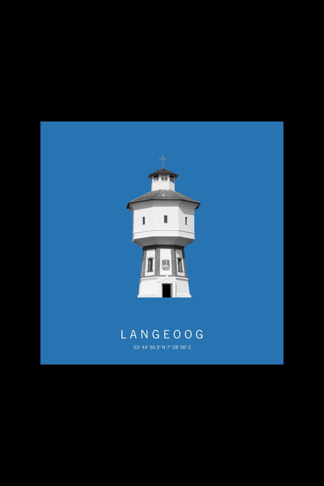 Art Edition Wandbild "Langeoog" himmelblau