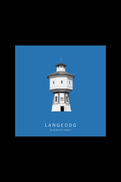 Art Edition Wandbild "Langeoog" himmelblau
