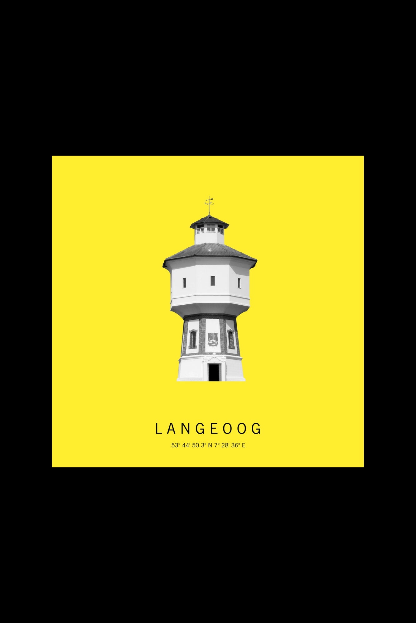 Art Edition Wandbild "Langeoog" gelb