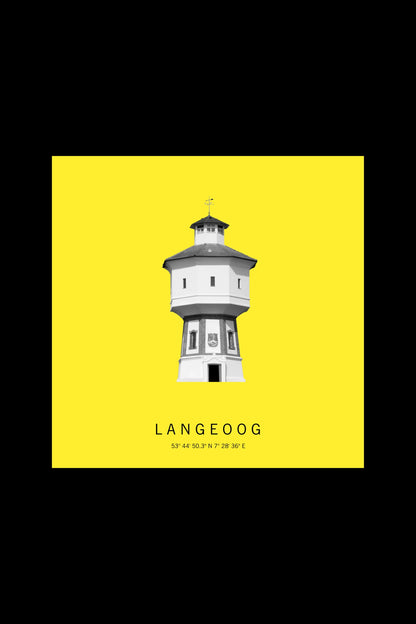 Art Edition Wandbild "Langeoog" gelb