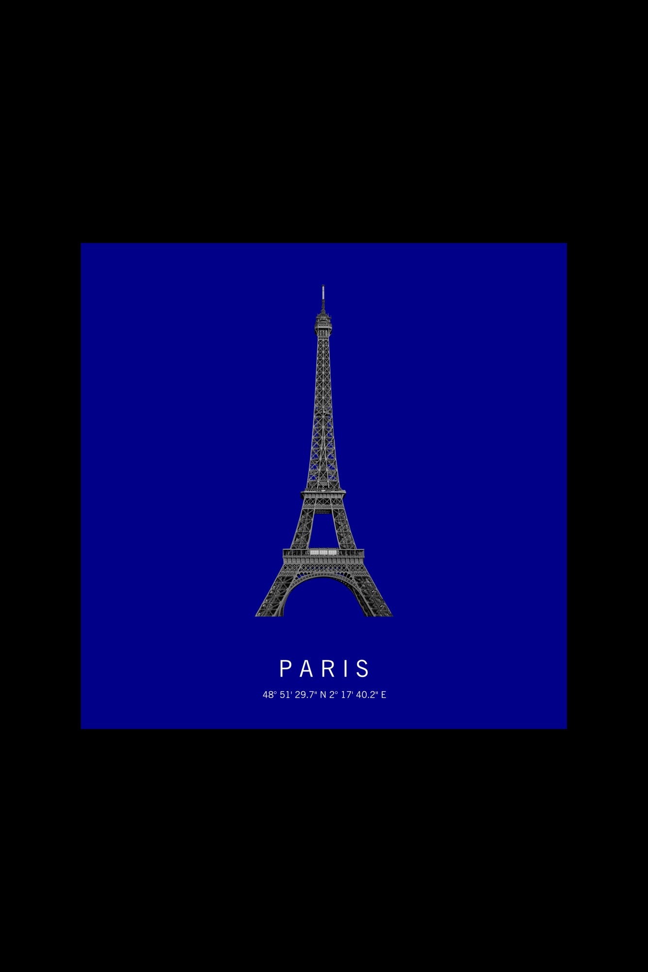 Art Edition Wandbild "Paris" dunkelblau