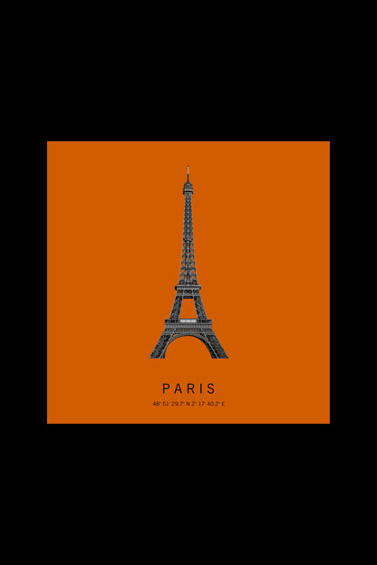 Art Edition Wandbild "Paris" orange