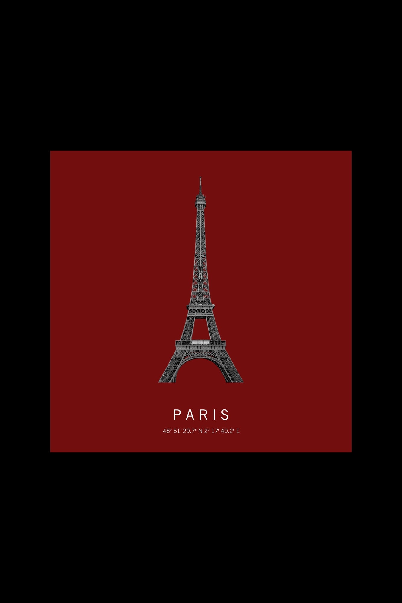Art Edition Wandbild "Paris" rot