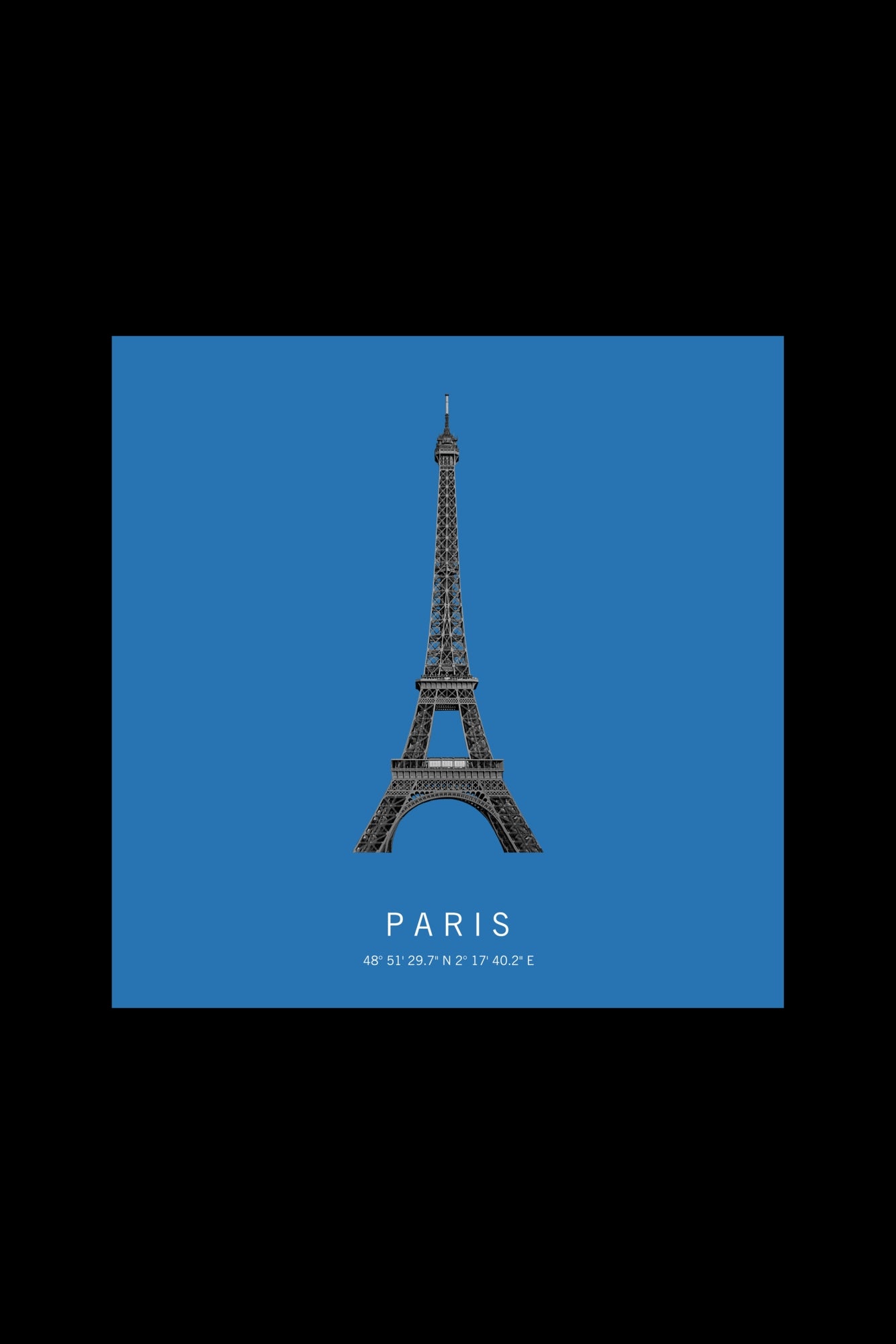 Art Edition Wandbild "Paris" himmelblau