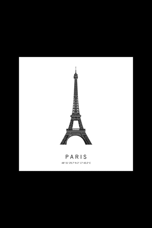 Art Edition Wandbild "Paris" weiß