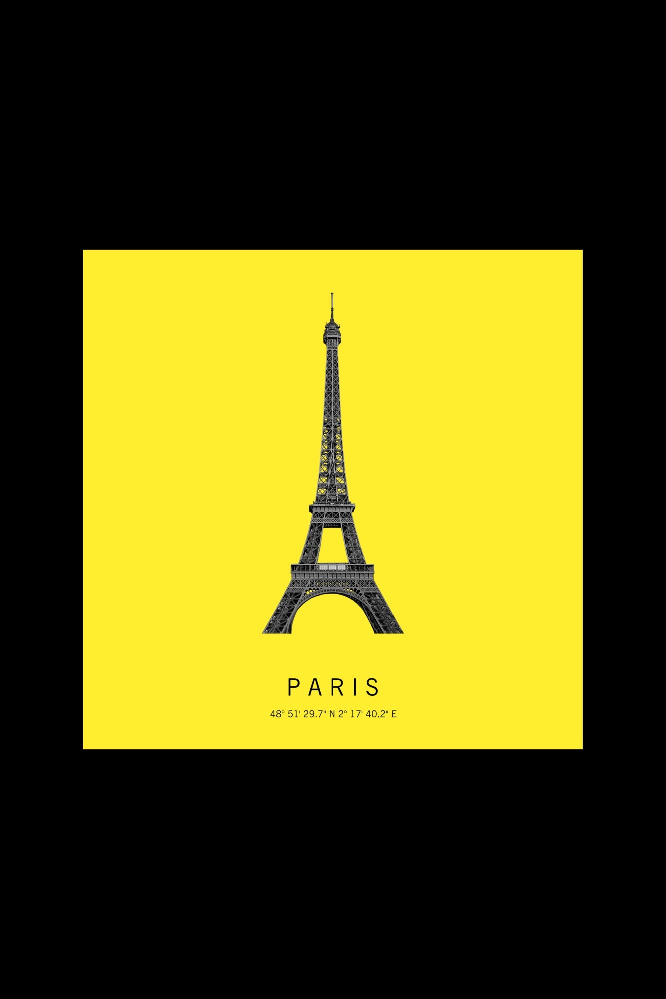 Art Edition Wandbild "Paris" gelb