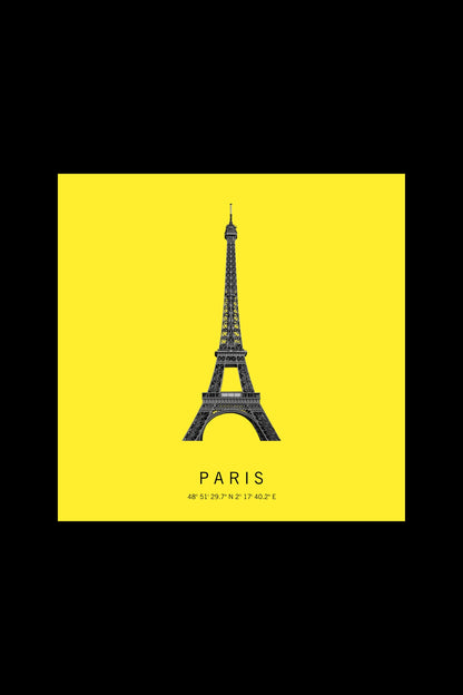 Art Edition Wandbild "Paris" gelb