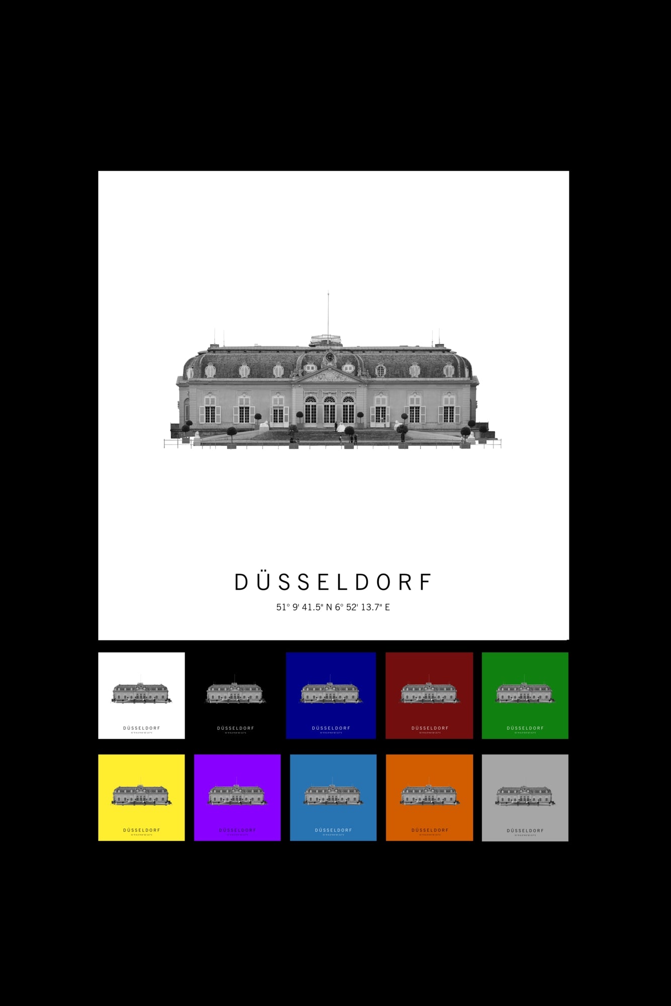 Art Edition Wandbild "Düsseldorf" Farben