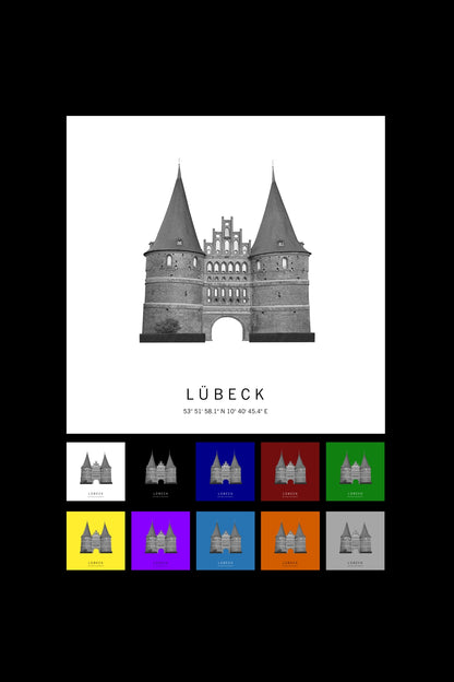 Art Edition Wandbild "Lübeck" Farben