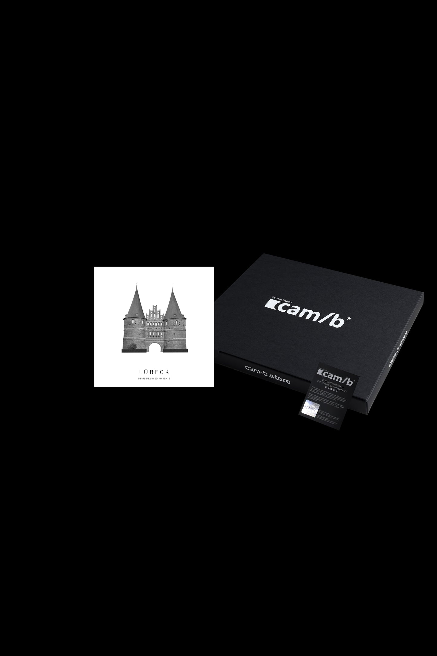 Art Edition Wandbild "Lübeck" weiß mit Karton