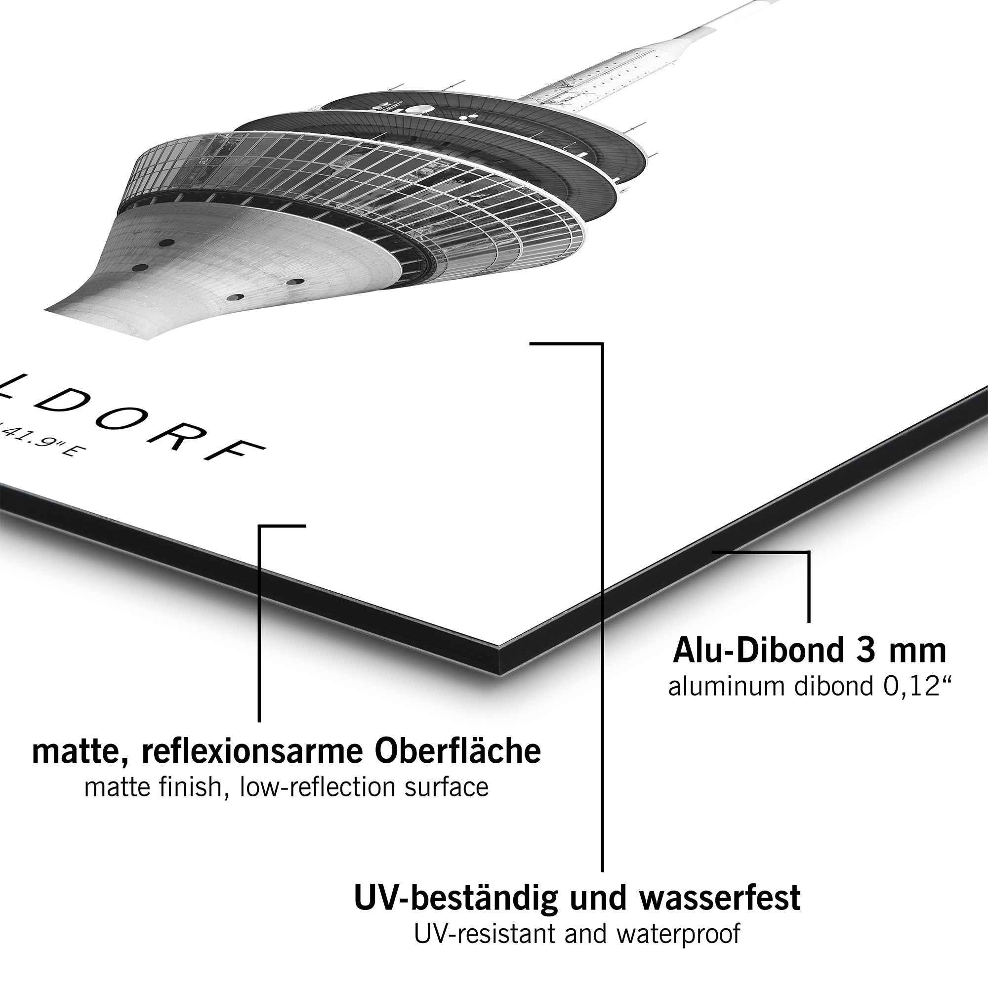Art Edition Wandbild "düsseldorf" Detail