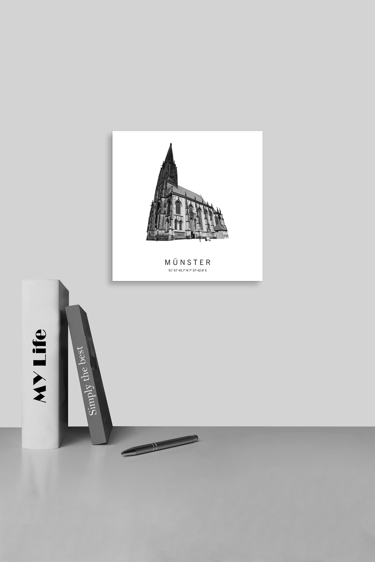 Art Edition Wandbild "Münster" weiß