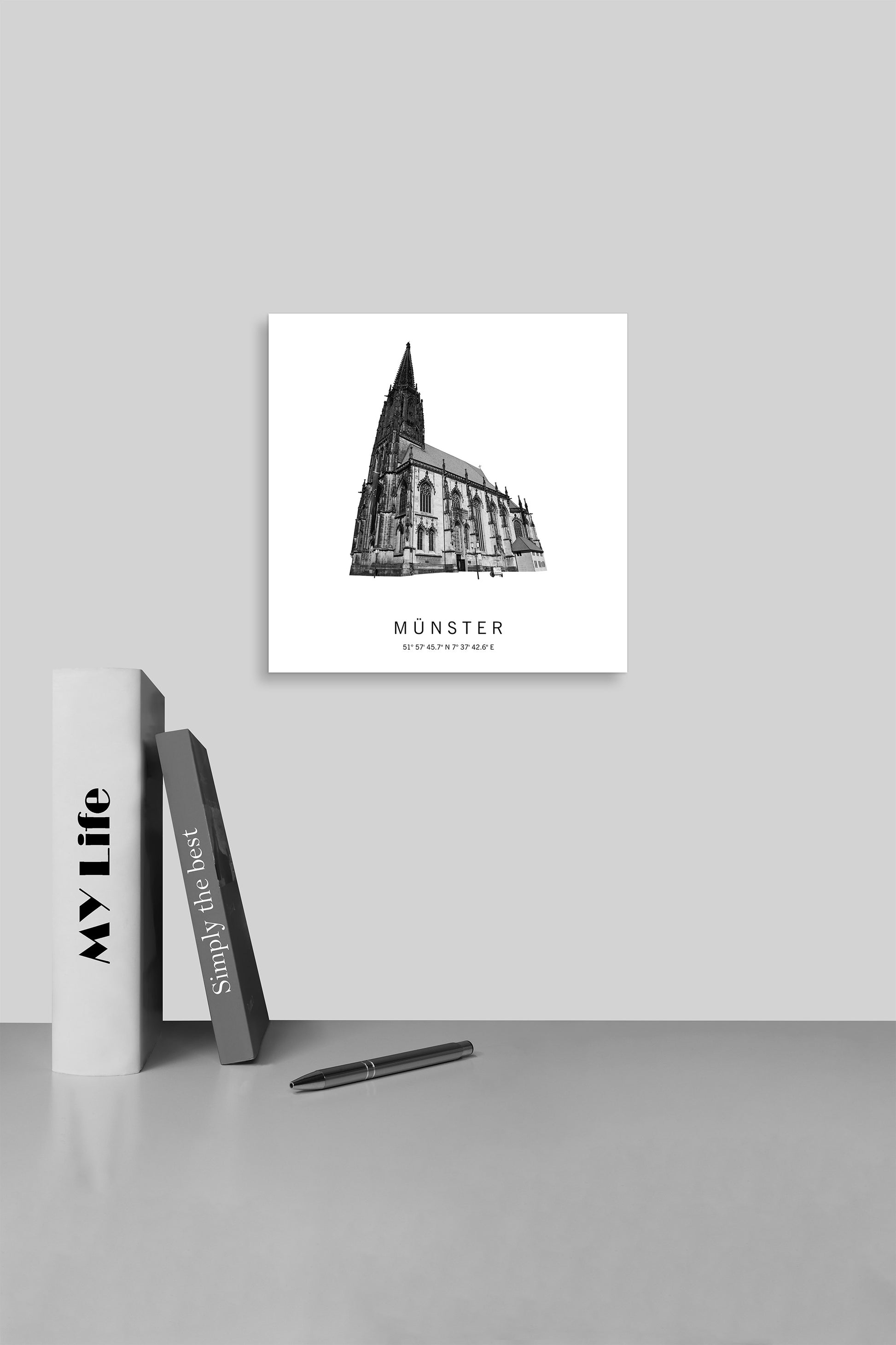 Art Edition Wandbild "Münster" weiß