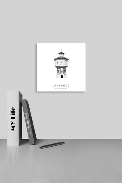 Art Edition Wandbild "Langeoog" weiß Lifestyle