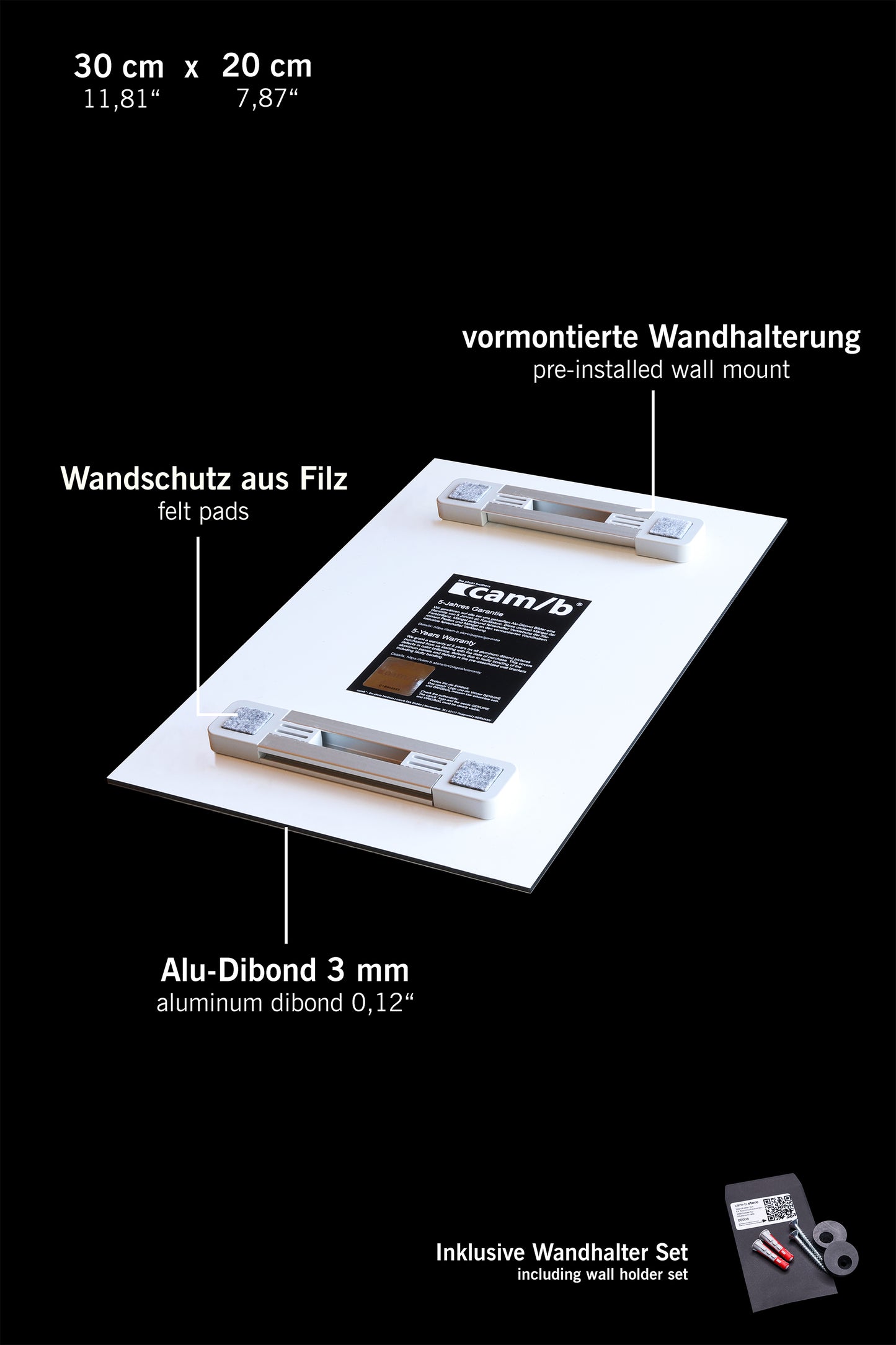 Rückseite Wandbild 30 x 20 cm