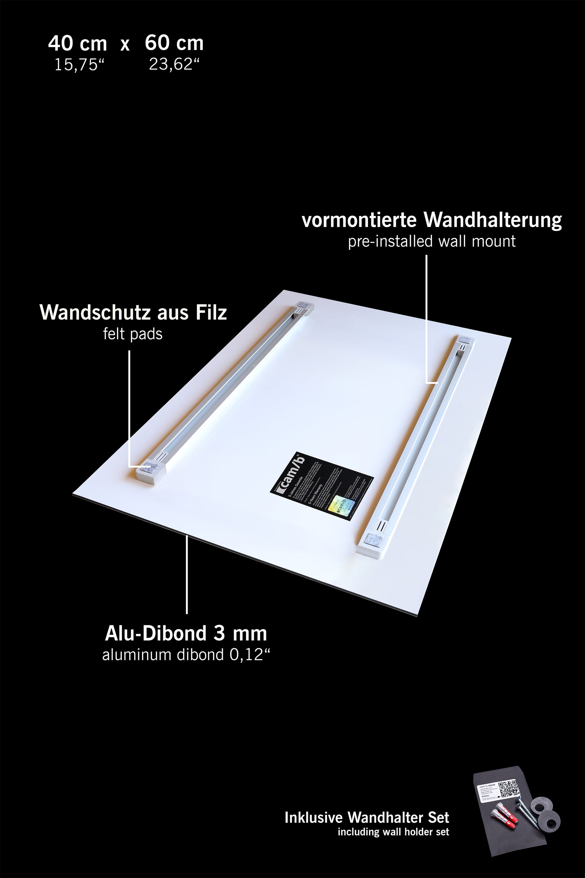 Rückseite Wandbild 40 x 60 cm