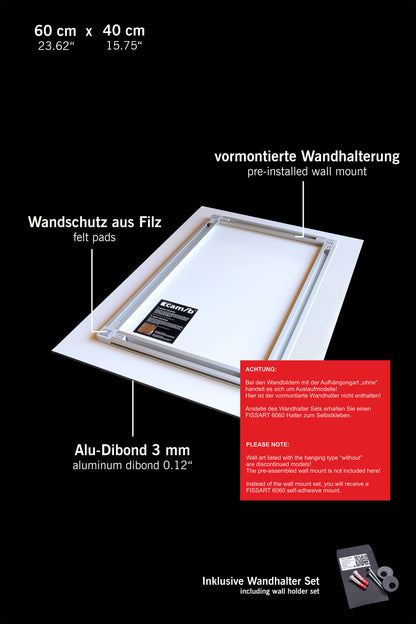 Rückseite Wandbild 60 x 40 cm