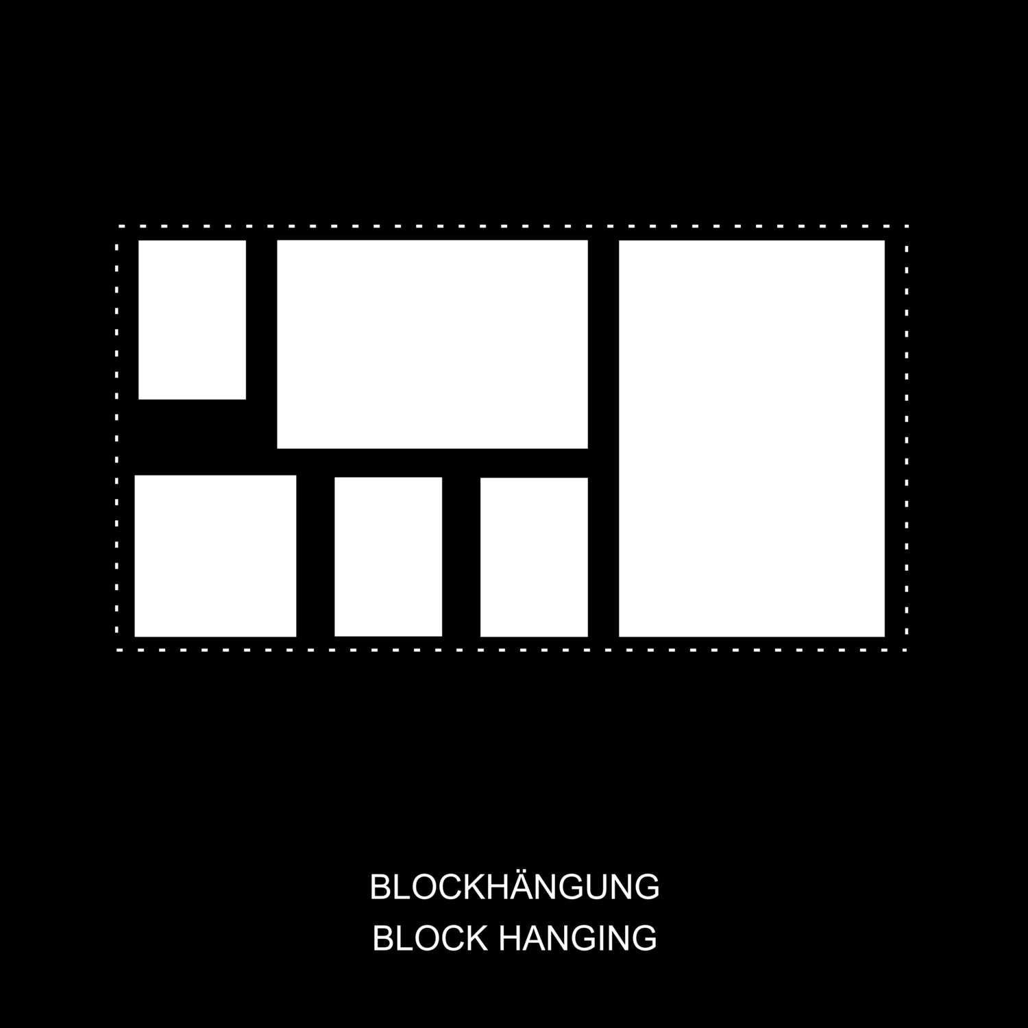 Aufhängart "Blockhängung" Skizze