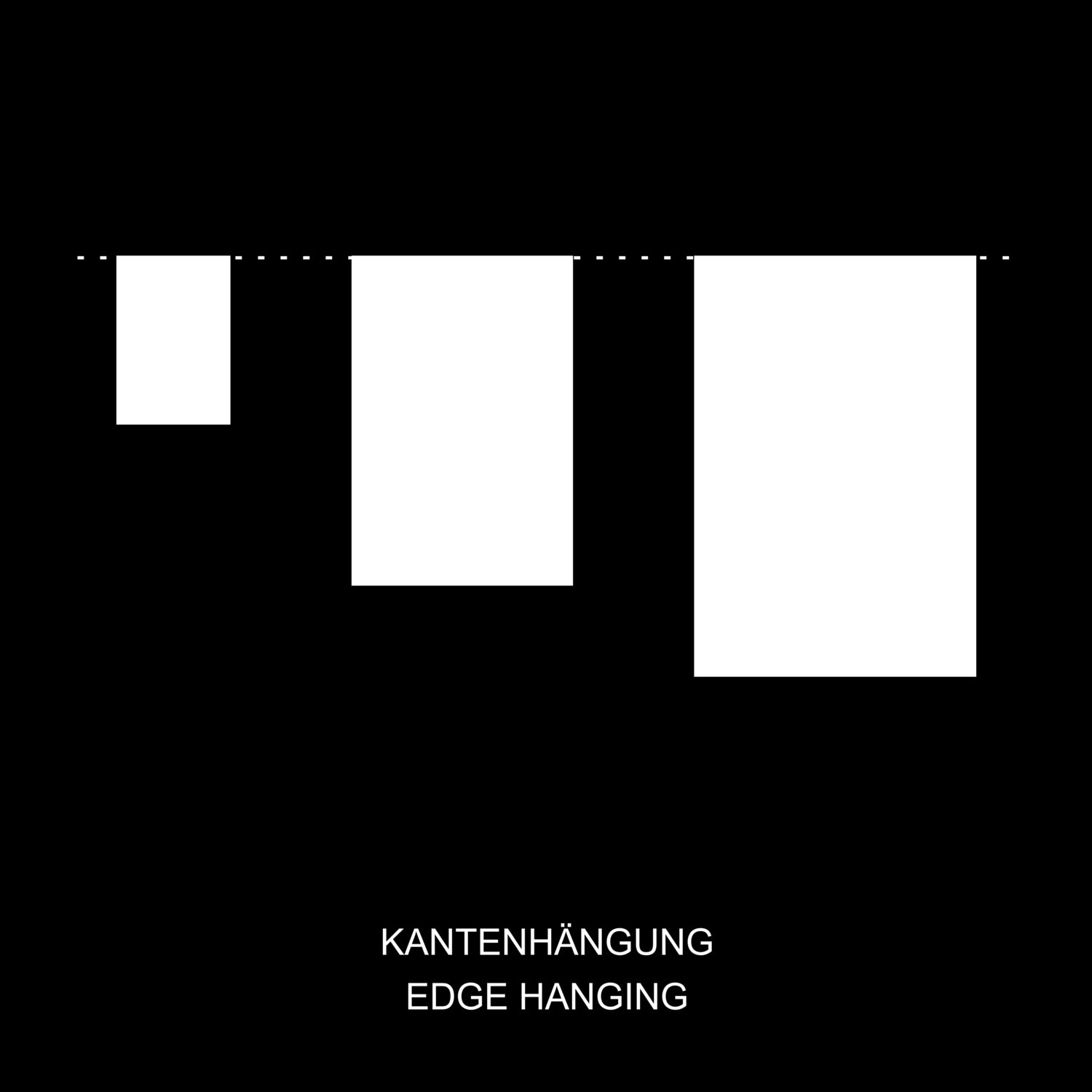 Aufhängart "Kantenhängung" Skizze