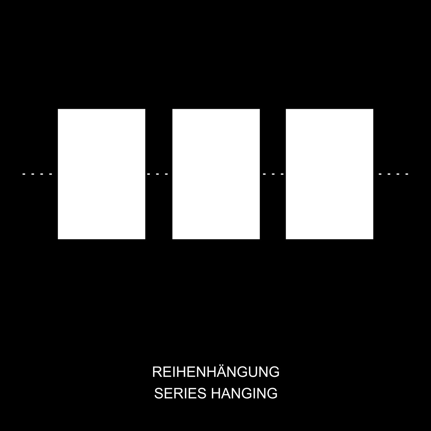 Aufhängart "Reihenhängung" Skizze