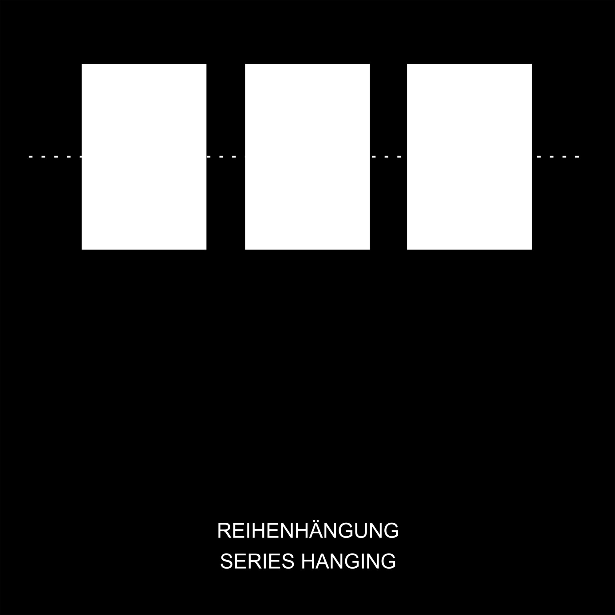 Aufhängart "Reihenhängung" Skizze